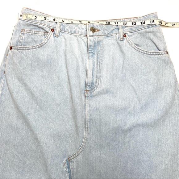 TOPSHOP Raw Hem Denim Midaxi (mid maxi) Skirt - Picture 5 of 15